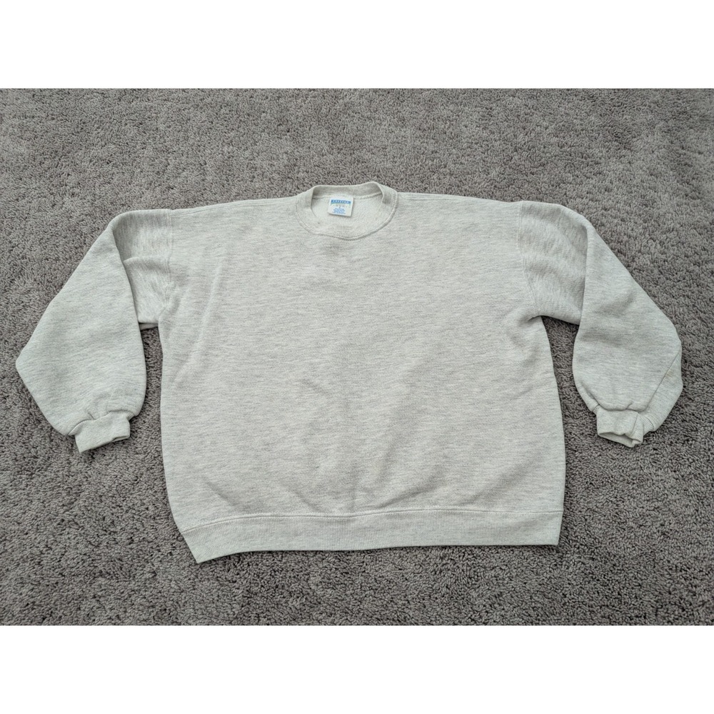 Vintage Cheetah Mervyns Sweater Mens Medium Pullover Long Sleeve Gray Made in US